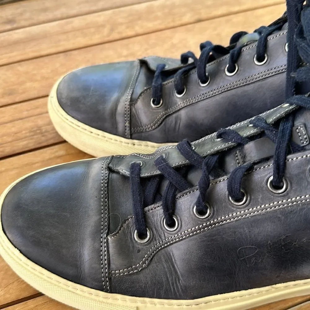 Paul Evans Mens Leather Basketball High Top Sneakers 46